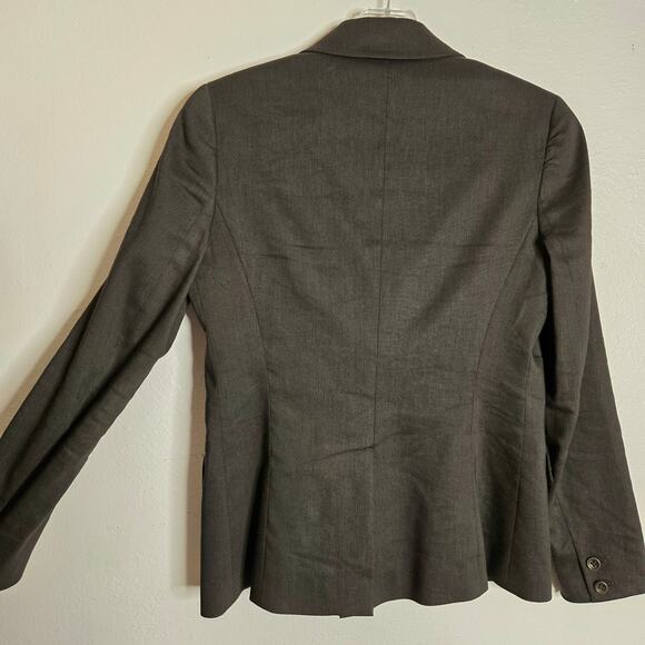 Theory Linen Wool Blazer Size 2 Office Classic Basic Layering Versatile Work - Picture 8 of 13